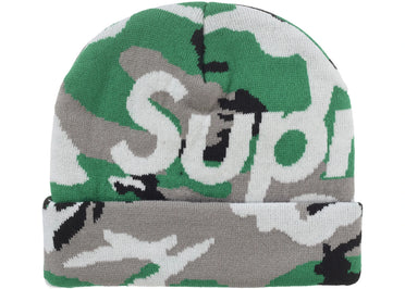 Bonnet Supreme Camo à grand logo vert camouflage