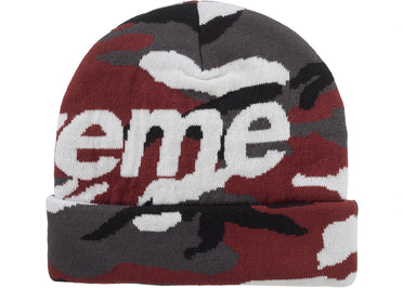 Bonnet Supreme Camo à grand logo rouge camouflage
