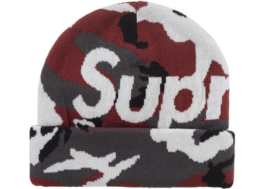 Bonnet Supreme Camo à grand logo rouge camouflage