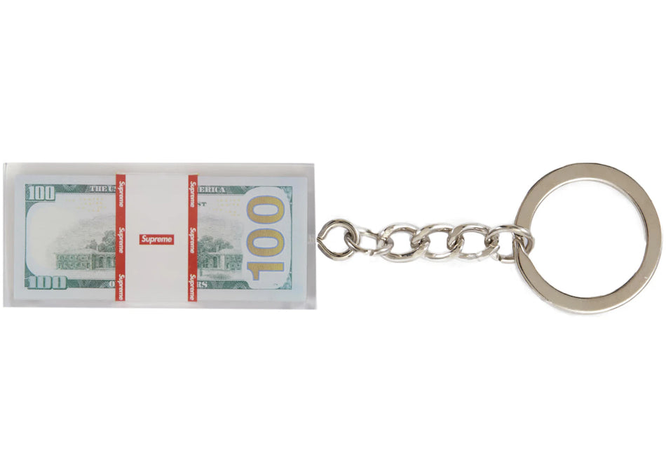 Supreme Cash Paperweight Keychain Clear