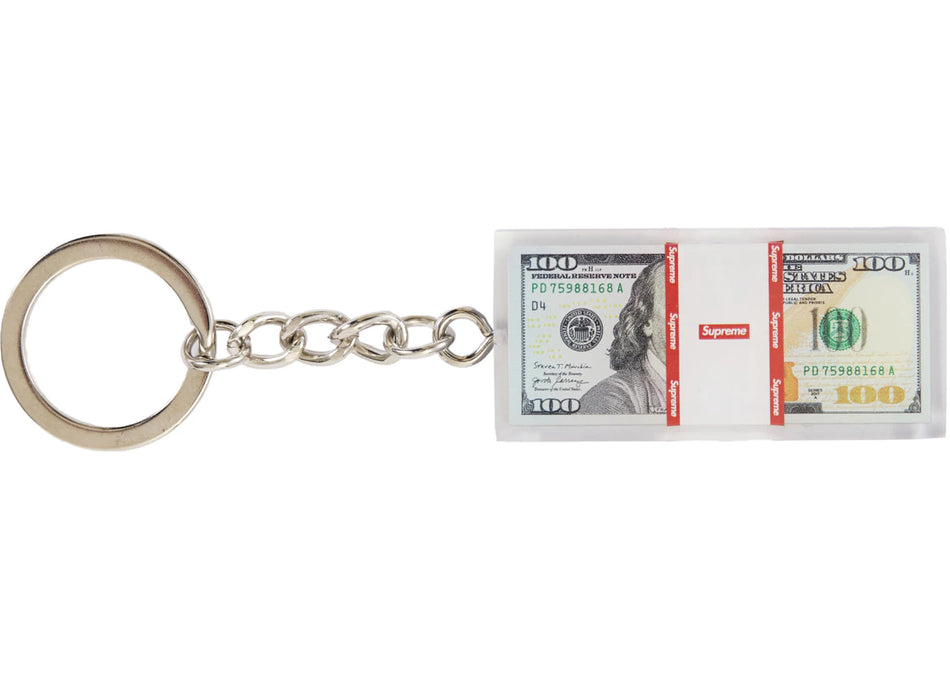 Supreme Cash Paperweight Keychain Clear