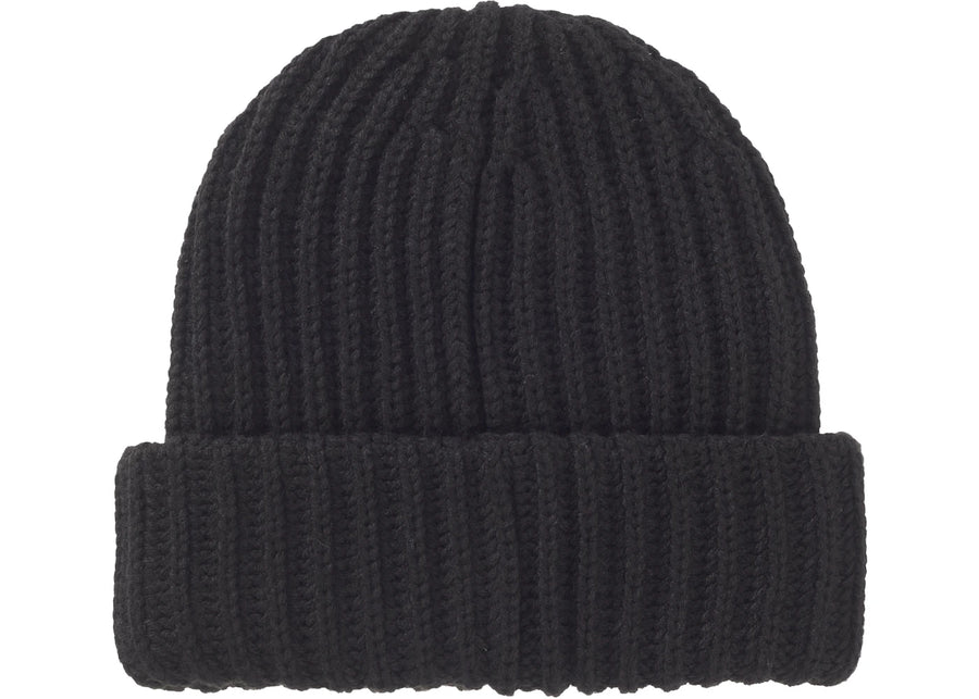 Supreme Chunky Rib Classic Logo Beanie Black