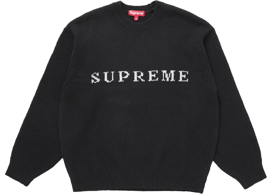 Supreme Contrast Logo Sweater (FW25) Black