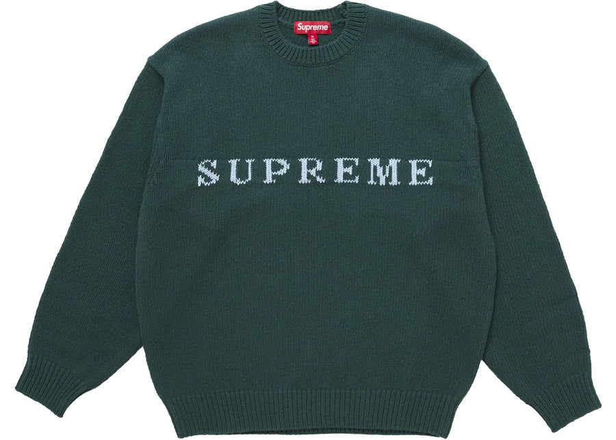 Supreme Contrast Logo Sweater (FW25) Pine