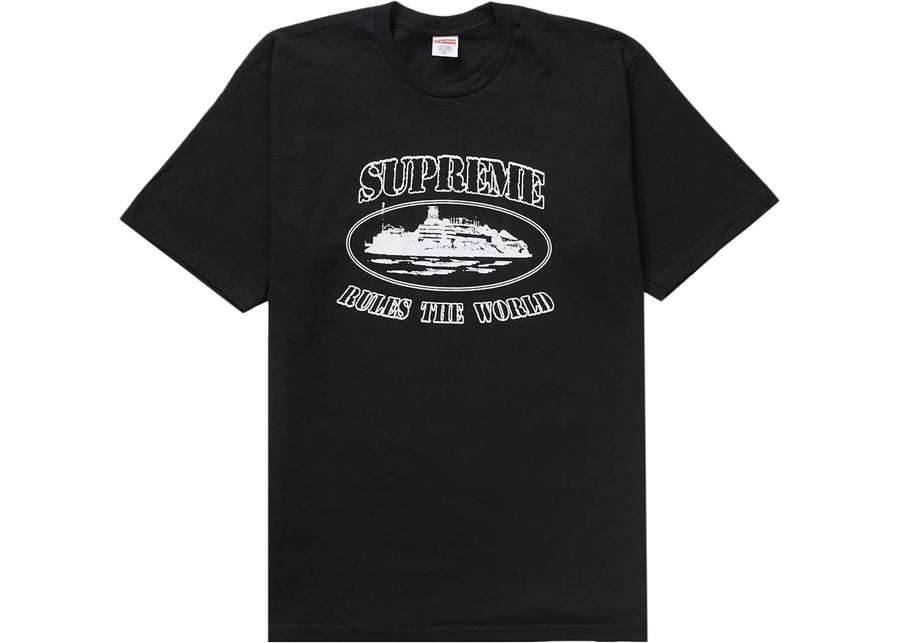 T-shirt noir Supreme Corteiz Rules The World