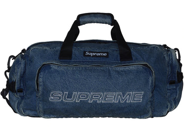 Supreme Denim Duffle Bag Washed Indigo