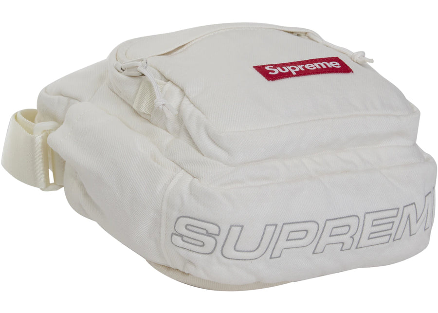 Supreme Denim Shoulder Bag White