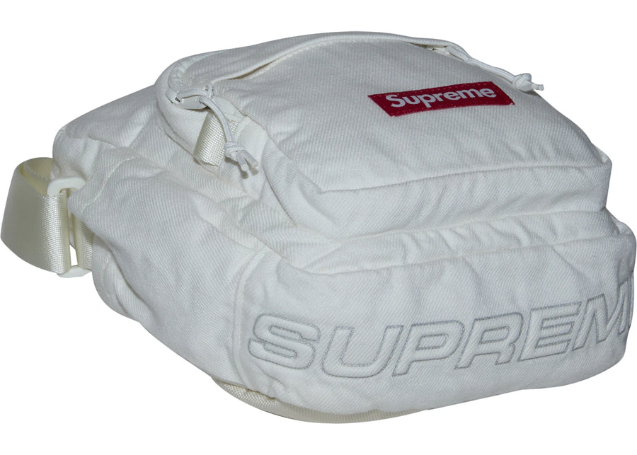 Supreme Denim Shoulder Bag White