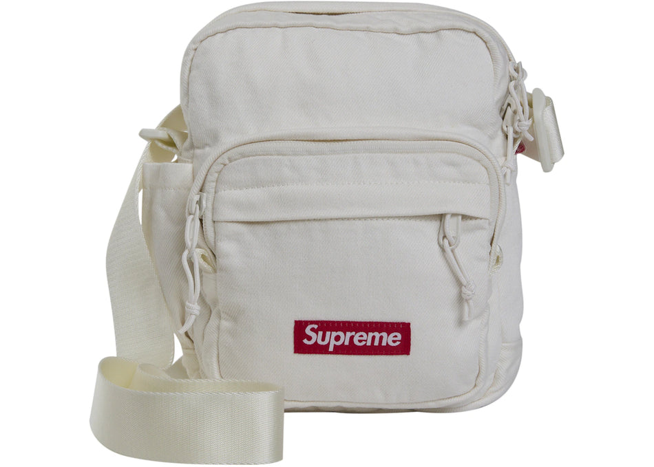 Supreme Denim Shoulder Bag White