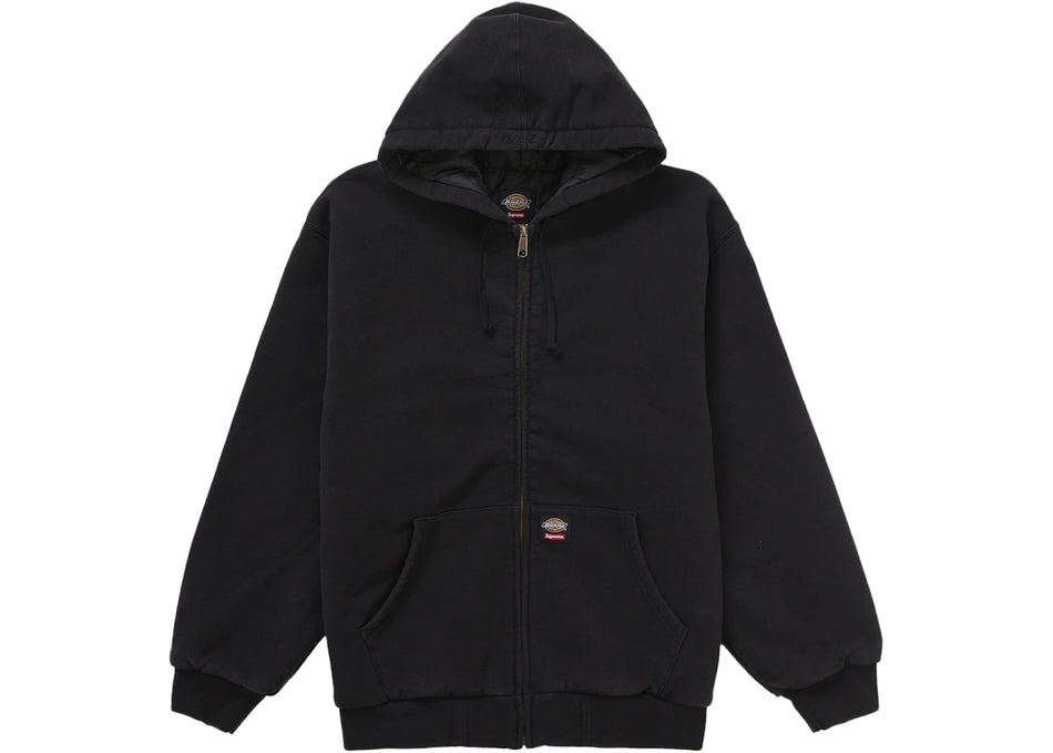 Supreme Dickies Quilted Lined Zip Up Hooded Sweatshirt (FW25) Black