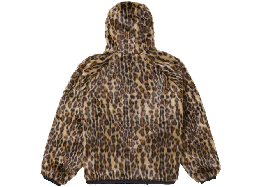 Supreme Faux Fur Reversible Hooded Track Jacket Black