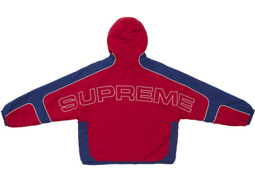 Supreme Faux Fur Reversible Hooded Track Jacket Red