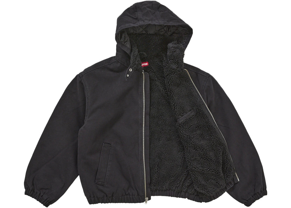 Supreme Faux Sherling Lined Bomber Jacket (FW25) Black