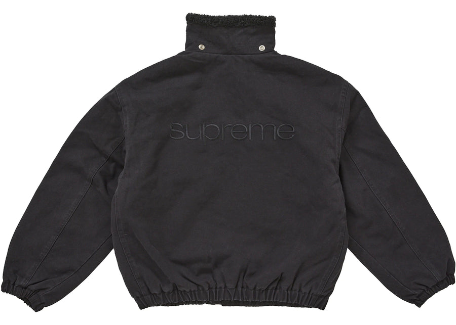 Supreme Faux Sherling Lined Bomber Jacket (FW25) Black