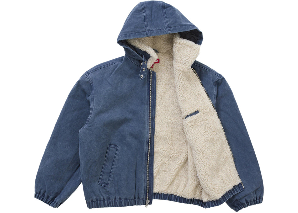 Supreme Faux Sherling Lined Bomber Jacket (FW25) Navy