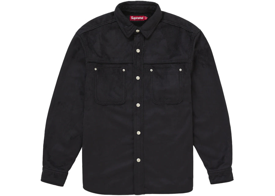 Supreme Faux Suede Snap Shirt Black