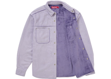 Chemise Supreme en faux daim à boutons-pression lilas