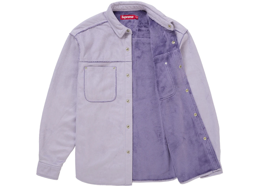 Supreme Faux Suede Snap Shirt Lilac