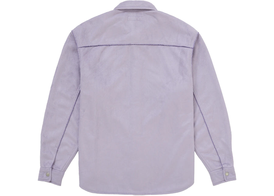 Supreme Faux Suede Snap Shirt Lilac