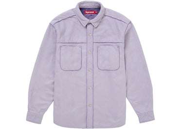 Chemise Supreme en faux daim à boutons-pression lilas