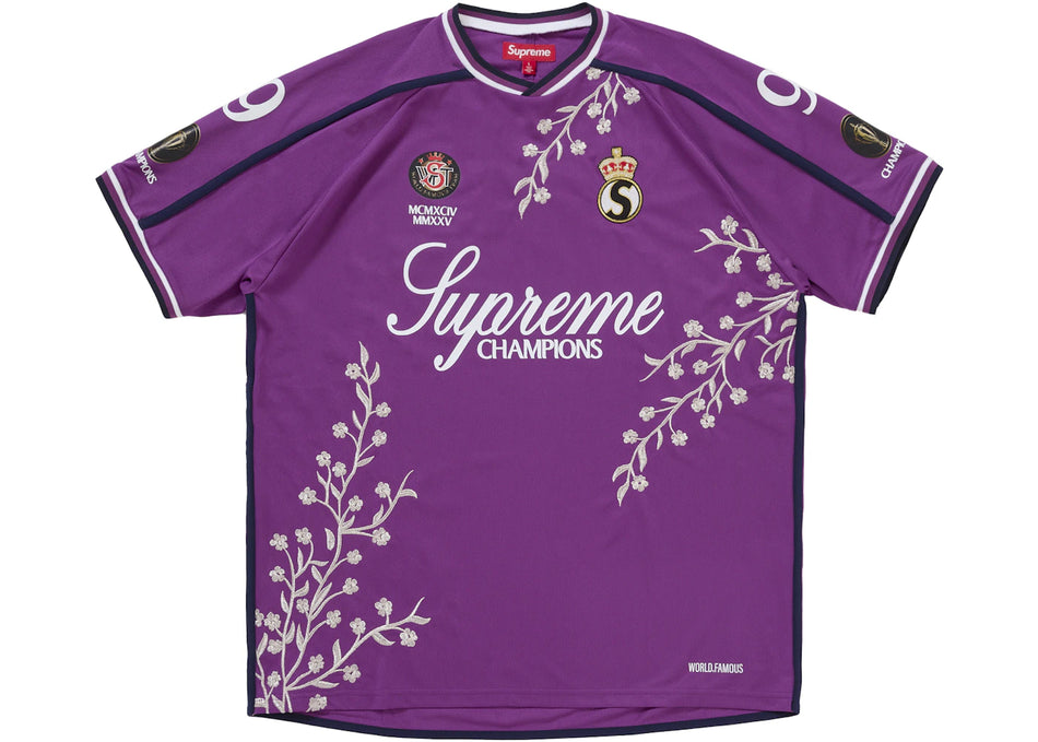 Supreme Floral Soccer Jersey Purple