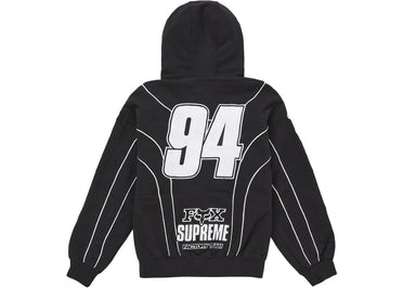Supreme Fox Racing Zip Up Hooded Sweatshirt Black