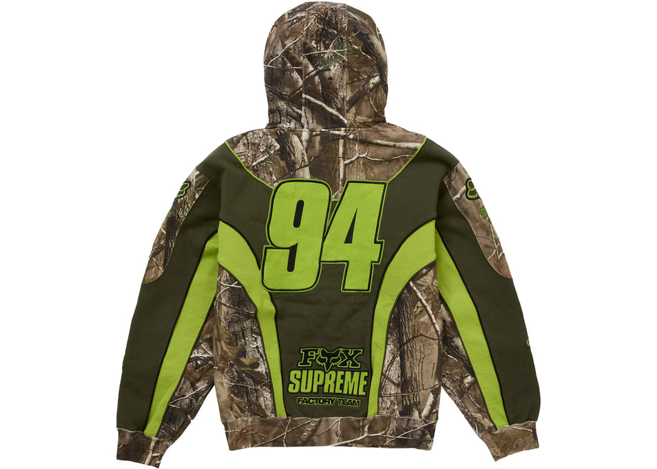Supreme Fox Racing Zip Up Hooded Sweatshirt Realtree Hardwoods Camo