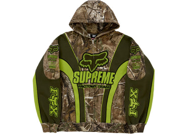 Supreme Fox Racing Zip Up Hooded Sweatshirt Realtree Hardwoods Camo