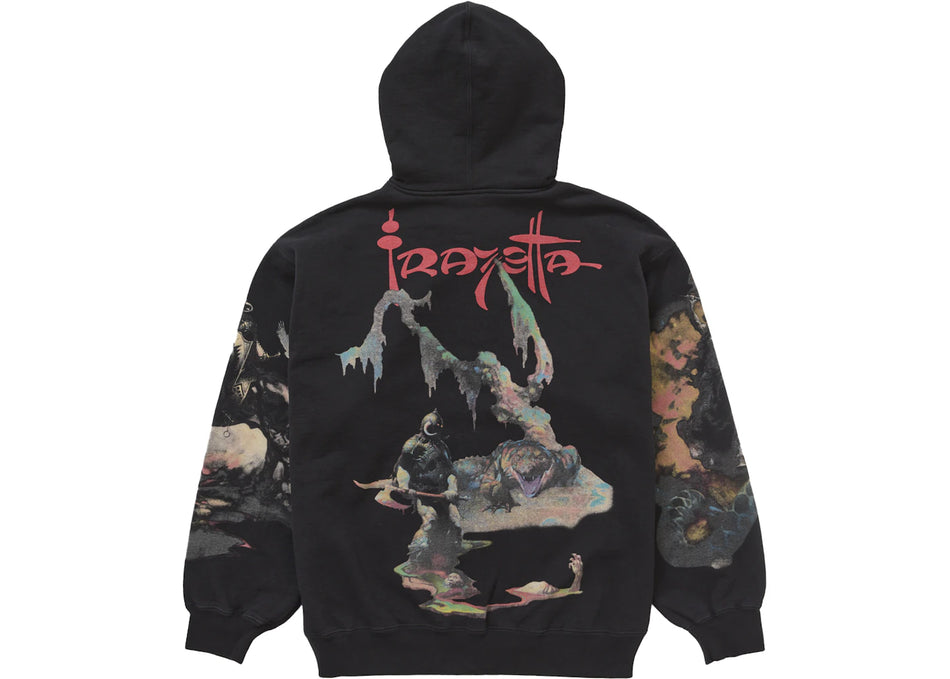 Supreme Frazetta Zip Up Hooded Sweatshirt Black