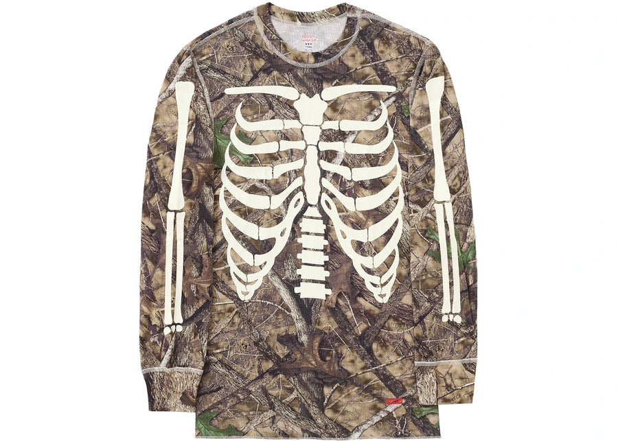 Sweat-shirt thermique Supreme Hanes Bones Crew, 1 paquet, camouflage forêt