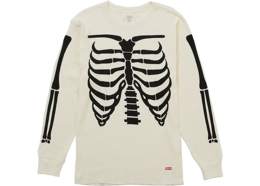 Sweat-shirt thermique Supreme Hanes Bones FW25 (1 paquet) Blanc