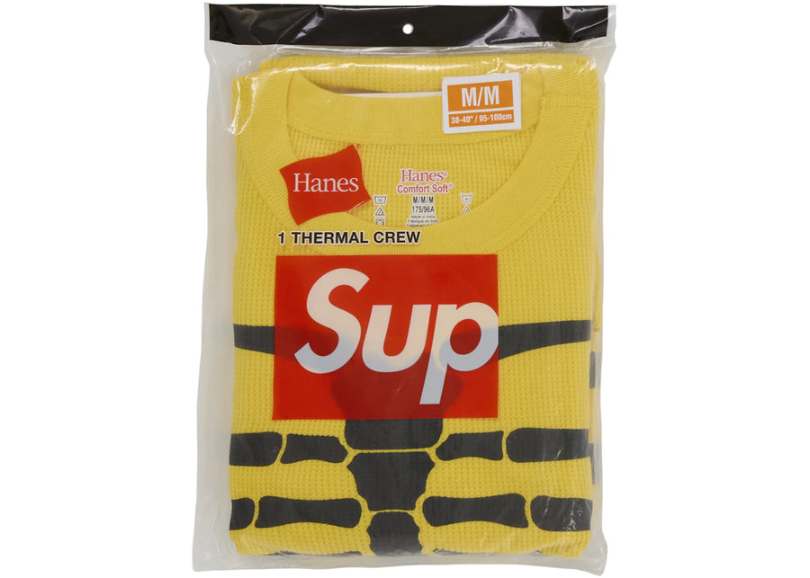 Supreme Hanes Bones Thermal Crew FW25 (1 Pack) Yellow