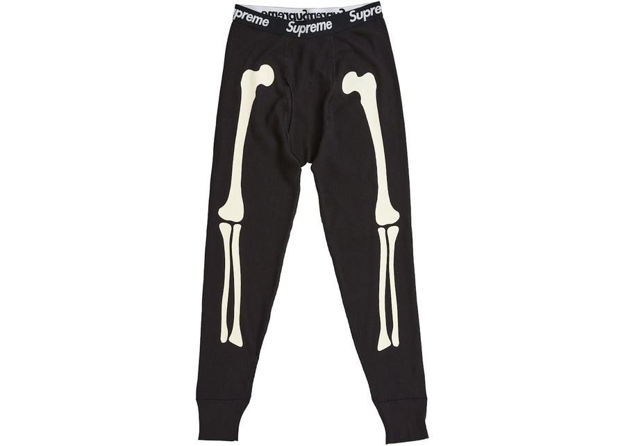 Pantalon thermique Supreme Hanes Bones FW25 (1 pièce) Noir