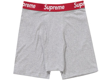 Supreme Hanes Boxer Briefs (2 Pack) Heather Grey