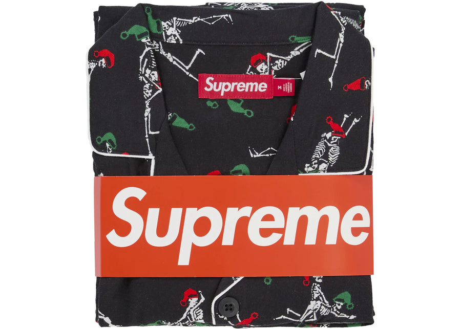 Supreme Hanes Holiday Pajama Set Black