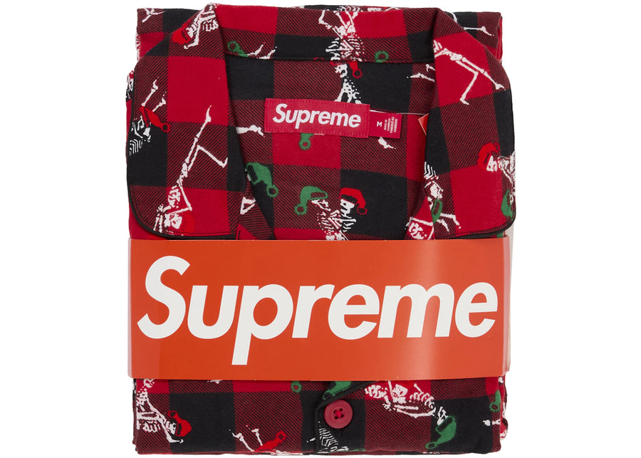 Supreme Hanes Holiday Pajama Set Red