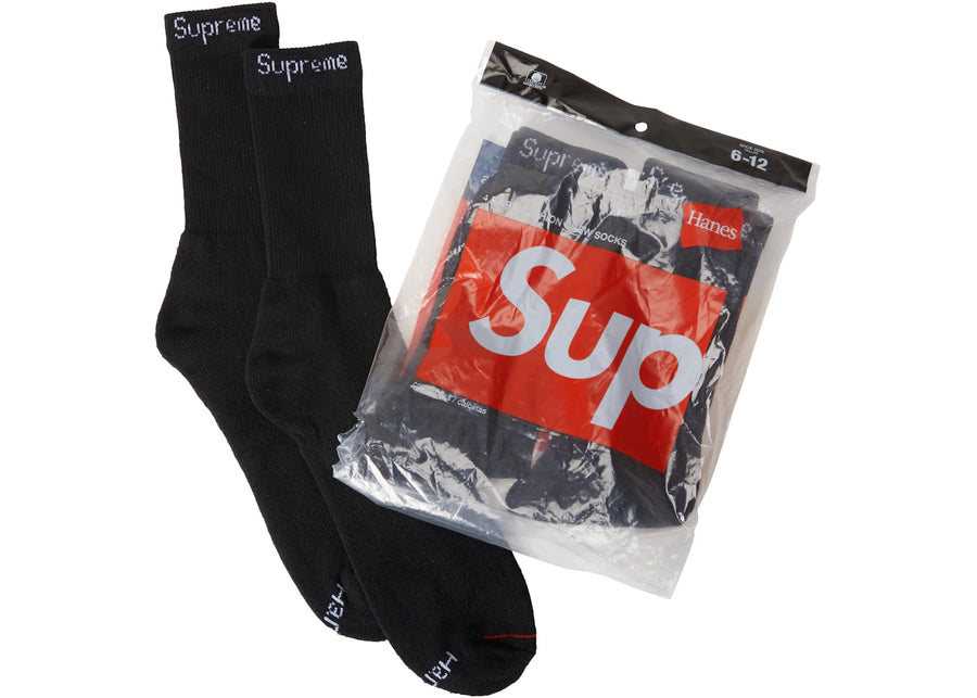 Chaussettes Supreme Hanes (lot de 4) noires