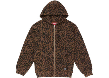 Supreme Hooded Zip Up Thermal (SS25) Leopard