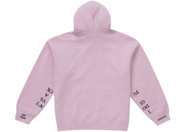 Supreme IDGAF Zip Up Hooded Sweatshirt Pink