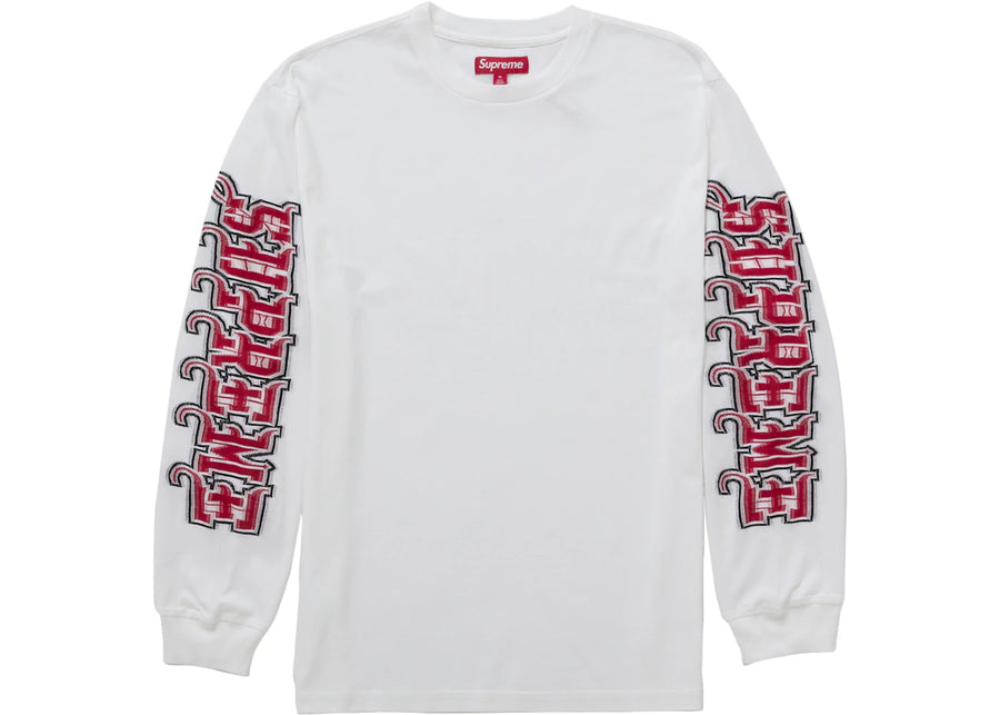 Haut à manches longues Supreme Intarsia (FW25) Blanc