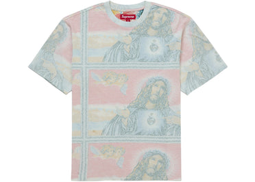 Haut Supreme Jesus à manches courtes multicolore