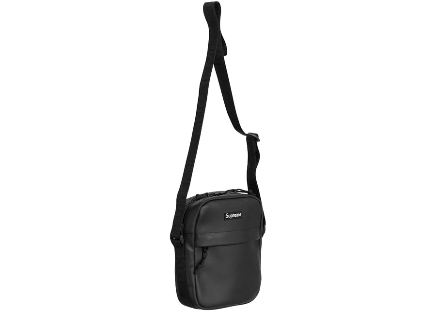 Sac bandoulière Supreme en cuir noir