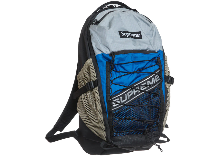 Sac à dos bleu Supreme avec logo