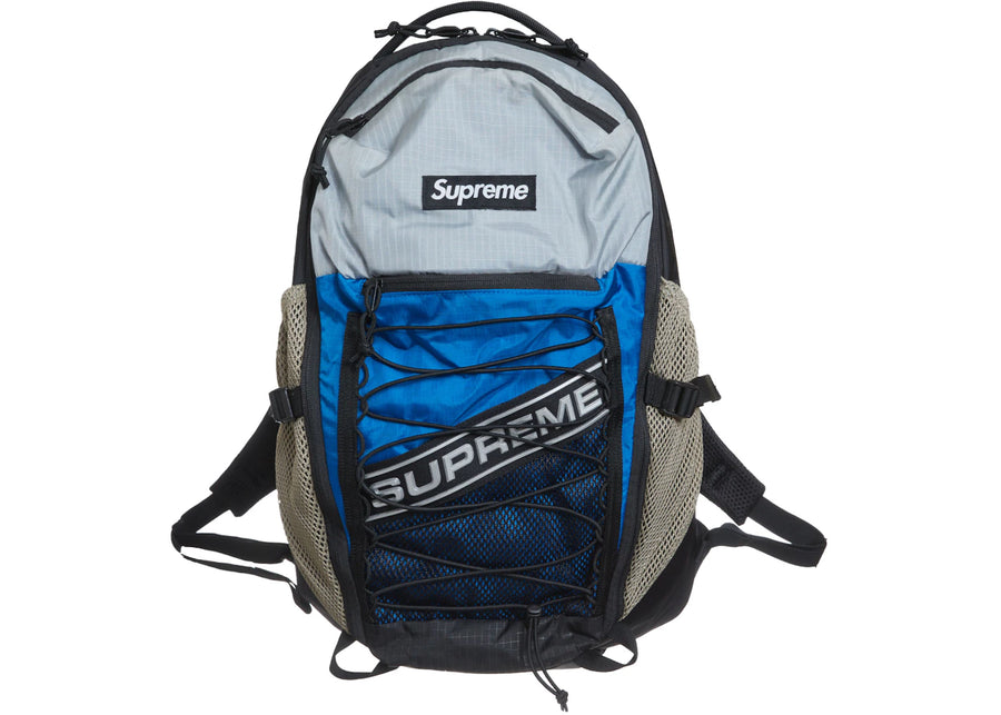Sac à dos bleu Supreme avec logo