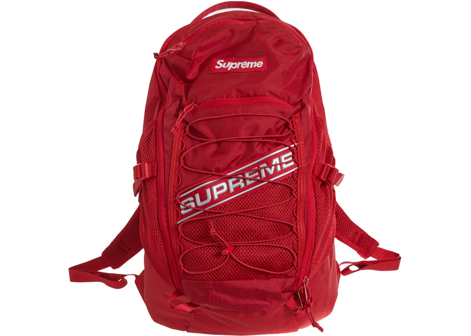 Supreme Logo Backpack Red