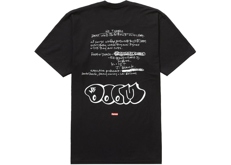 Supreme MF DOOM Tee Black