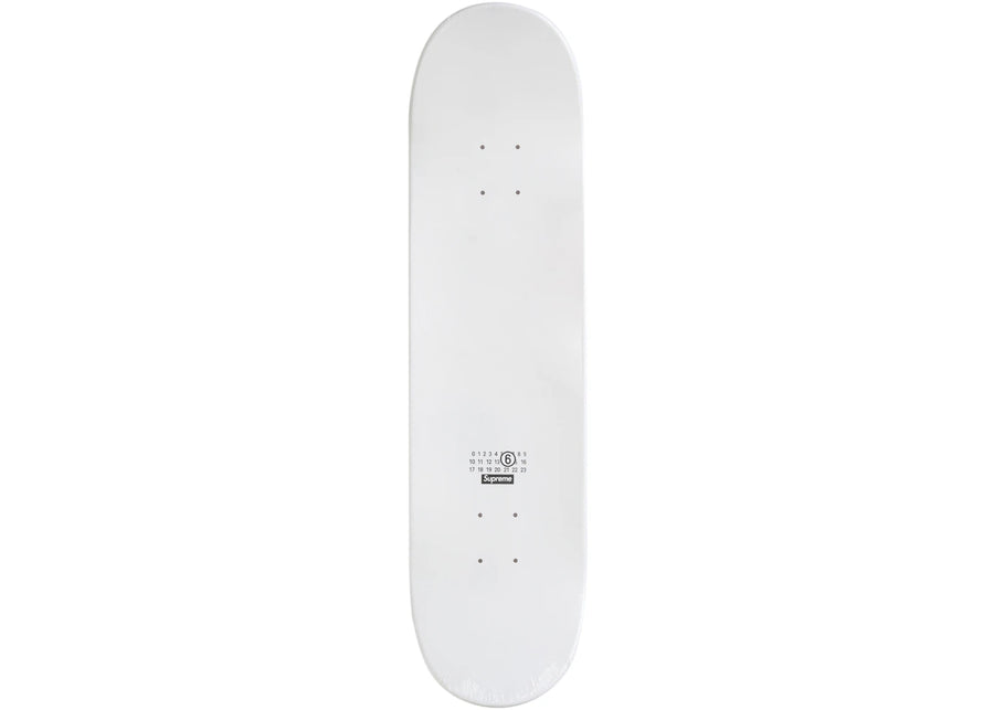 Planche de skateboard Supreme MM6 Maison Margiela blanche