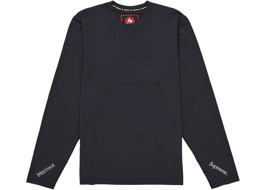 Haut à manches longues Supreme Marmot Base Layer noir