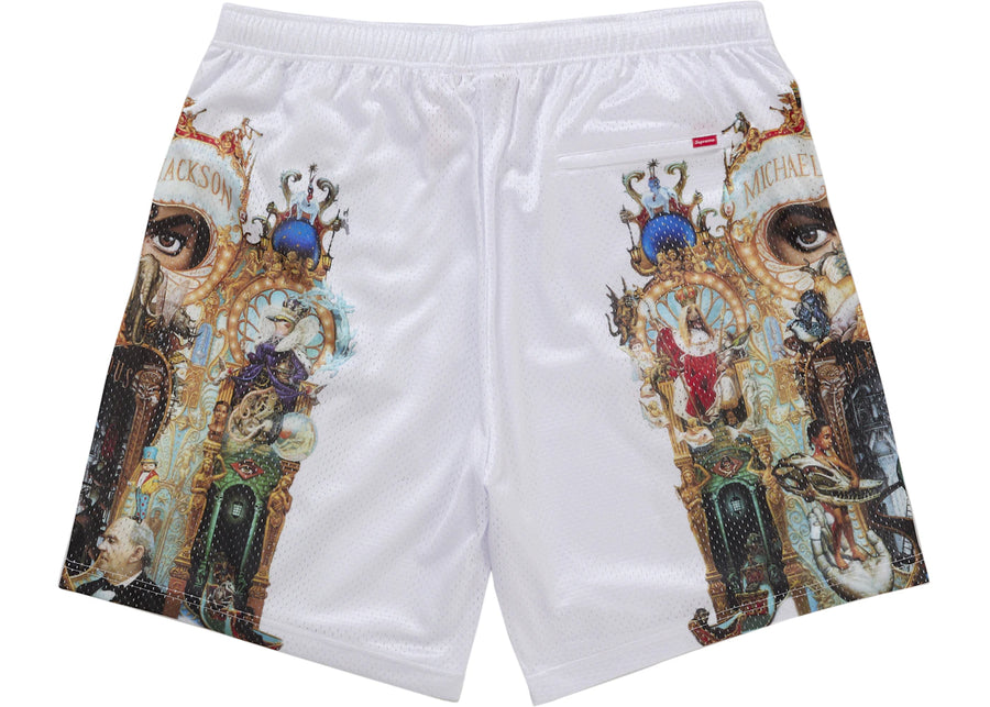 Supreme Michael Jackson Dangerous Mesh Short White