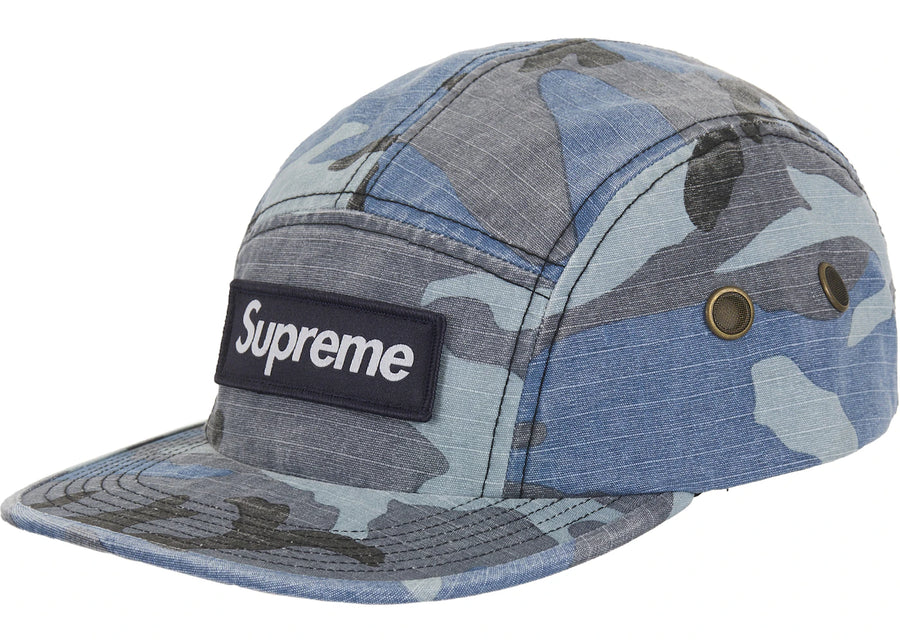 Casquette Supreme Military Camp (FW25) Camouflage bleu